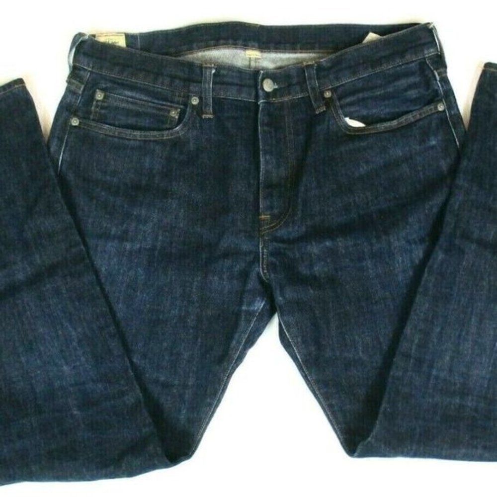 J. Crew 484 Jeans Extra Slim Kaihara Japanese Denim Blue Dark Wash Men's 36x32
